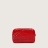 Damen-Minitasch-Star Bag aus rot lackiertem Leder mit Ton-in-Ton-Stern