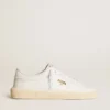 Damen-Tennisschuhe aus weißem Leder