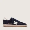 Herren-Sneaker „Ball Star“ aus dunkelblauem Wildleder mit weißem Lederstern