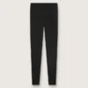 Schwarze Sportleggings mit hoher Taille für Damen