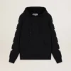 Schwarzes Sweatshirt aus der Alighiero Star Collection mit kontrastierenden weißen Sternen