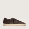 Super-Star für Herren aus dunkelbraunem Leder mit ton-in-ton-Lederstern