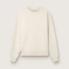 Sweatshirt in gealtertem Weiß mit umgekehrtem Logo auf der Rückseite – Jersey Capsule