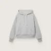 Unisex-Kapuzen-Sweatshirt „Star“ aus grau melierter Baumwolle