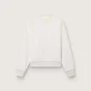 Unisex-Sweatshirt „Star“ aus grauer Baumwolle mit Stickerei und Kristallen