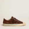 V-Star LTD Sneaker für Herren aus dunkelbraunem Wildleder mit Ton-in-Ton-Stern