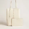 24/7-Tasche „North South“ aus butterfarbenem Leder mit verstellbaren Henkeln