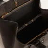 24/7-Tasche „North South“ aus schwarzem Leder mit verstellbaren Trageriemen
