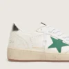 Ball Star für Herren mit grünem Lederstern und Fersenlasche aus Metallic-Leder