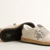 „Ball Star Junior“ aus Nappaleder mit silbernem Glitzerstern und Fersenlasche