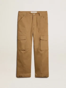 Beige-khakifarbene Cargohose