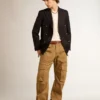 Beige-khakifarbene Cargohose