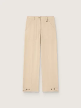 Beigefarbene Viskosehose für Damen