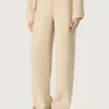 Beigefarbene Viskosehose für Damen