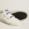 Bio-basierte Old-School-Sneaker mit perforiertem Stern und glitzernder Fersenlasche