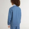 Blaues Kinder-Sweatshirt mit weißen geprägten Aufnähern