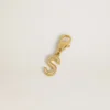 Buchstaben-S-Anhänger aus goldfarbenem Messing mit Kristallen