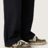 Cruise-Espadrilles für Herren aus militärgrünem Canvas mit weißen Wanderschnürsenkeln