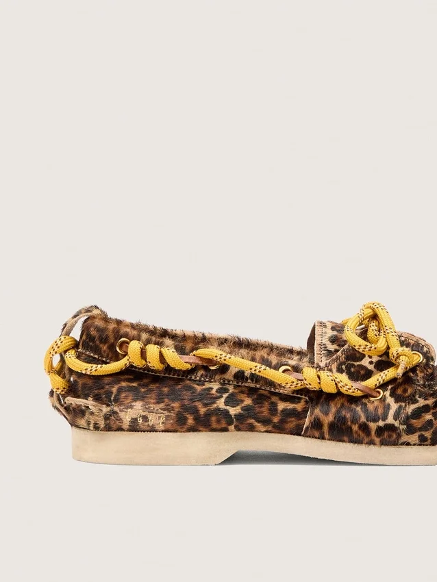 Cruise-Loafer für Damen aus Ponyleder mit Leopardenmuster