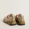 Dad-Star für Herren aus Mesh und goldfoliertem Leder mit weißem Lederstern