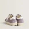 Damen-Hi Star aus violettem Wildleder mit silbernem Glitzerstern