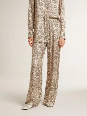 Damen-Jogginghose mit Blumenmuster