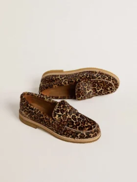 Damen-Loafer „Jerry“ aus Ponyleder mit Leopardenmuster