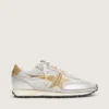 Damen-Marathon mit Obermaterial aus silbernem Ripstop-Nylon und goldenem Stern