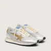 Damen-Marathon mit Obermaterial aus silbernem Ripstop-Nylon und goldenem Stern
