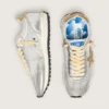 Damen-Marathon mit Obermaterial aus silbernem Ripstop-Nylon und goldenem Stern
