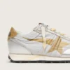 Damen-Marathon mit Obermaterial aus silbernem Ripstop-Nylon und goldenem Stern