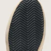 Damen-Mid Star in schwarzem Glitzer mit taubengrauem Wildlederstern und Fersenlasche