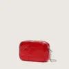 Damen-Minitasch-Star Bag aus rot lackiertem Leder mit Ton-in-Ton-Stern