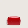 Damen-Minitasch-Star Bag aus rot lackiertem Leder mit Ton-in-Ton-Stern