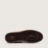 Damen-Modell „Ball Star“ aus braunem Wildleder mit braunem Lederstern und Fersenlasche