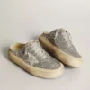 Damen-Sabot „Space-Star“ in Glitzeroptik mit eisgrauem Stern und Lasche