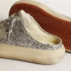 Damen-Sabot „Space-Star“ in Glitzeroptik mit eisgrauem Stern und Lasche