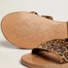 Damen-Sandalen „Margaret“ aus Ponyfell mit Leopardenmuster