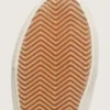 Damen-Slide aus weißem Leder mit silbernem Glitzerstern und rosa Lederakzent