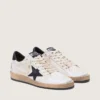 Damen-Sneaker „Ball Star“ aus Nappaleder mit schwarzem Stern und schwarzer Fersenlasche