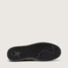 Damen-Sneaker „Ball Star“ aus schwarzem Nappaleder mit schwarzem Glitzerstern und Fersenlasche aus Wildleder