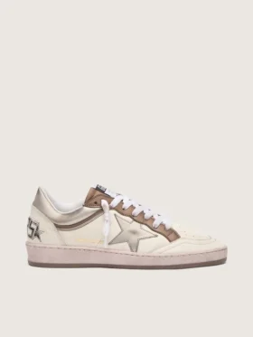 Damen-Sneaker „Ball Star LTD“ aus Nappaleder mit metallischem Stern und Einsätzen auf Bio-Basis