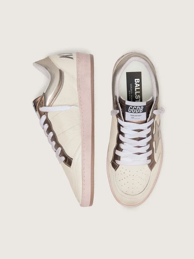 Damen-Sneaker „Ball Star LTD“ aus Nappaleder mit metallischem Stern und Einsätzen auf Bio-Basis