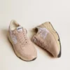 Damen-Sneaker „Running Sole“ aus Mesh und Nubuk mit silbernem Metallic-Lederstern