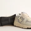 Damen-Sneaker „Running Sole“ mit Swarovski-Kristallen und elfenbeinfarbenem Stern verziert