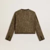 Damenjacke „Journey“ aus Wolltweed mit kaffeefarbenen Wildlederdetails
