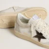 Damenmodell „Ball Star“ mit Stern aus Metallic-Leder und glänzender Lederlasche am Absatz