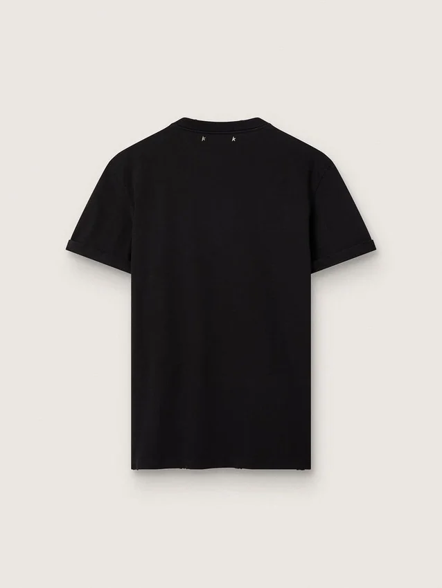 Distressed-Hemd für Damen in Regular-Fit, schwarz