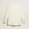 Doppelreihiger Damen-Blazer in gealtertem Weiß