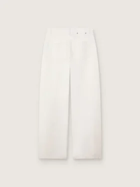 Goldene Boyfriend-Jeans für Damen aus optisch weißem Bull-Denim